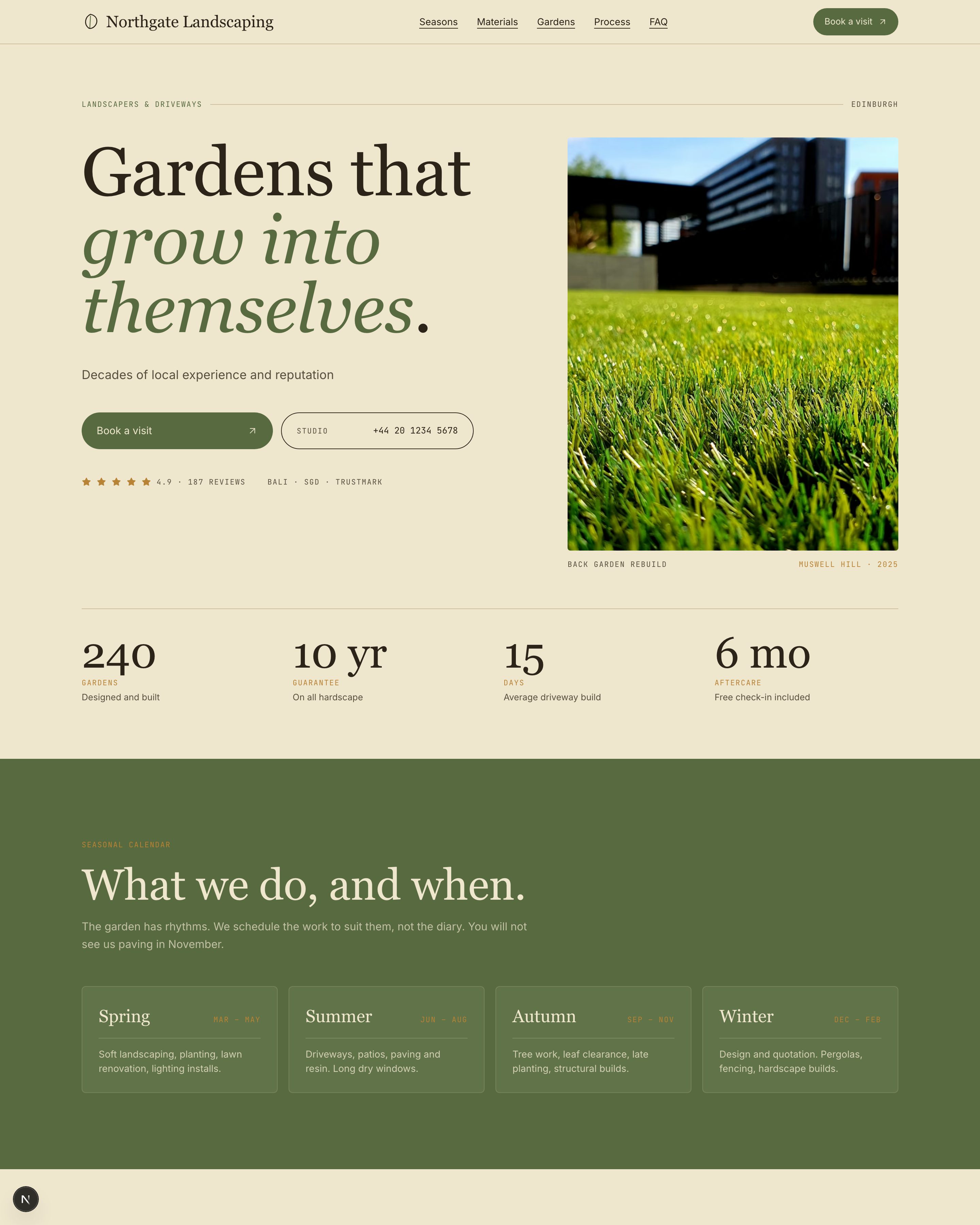 Landscapers & Driveways template preview