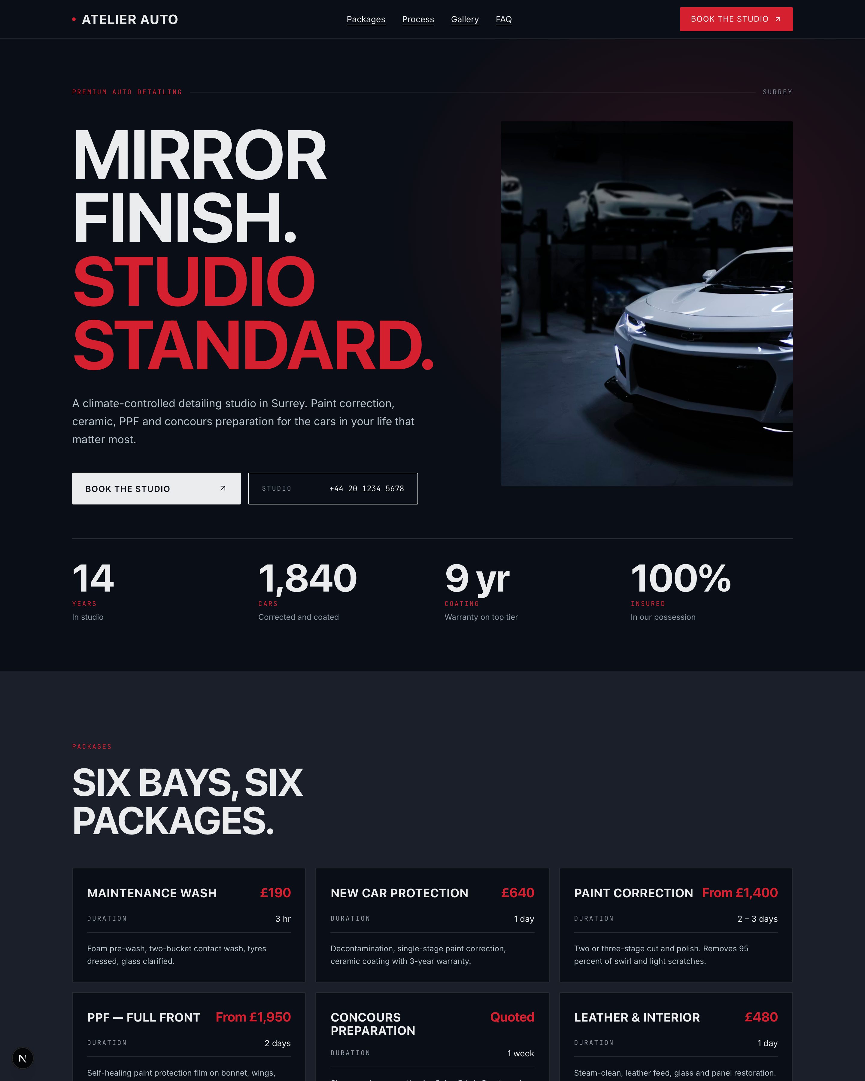 Luxury Car Detailing template preview