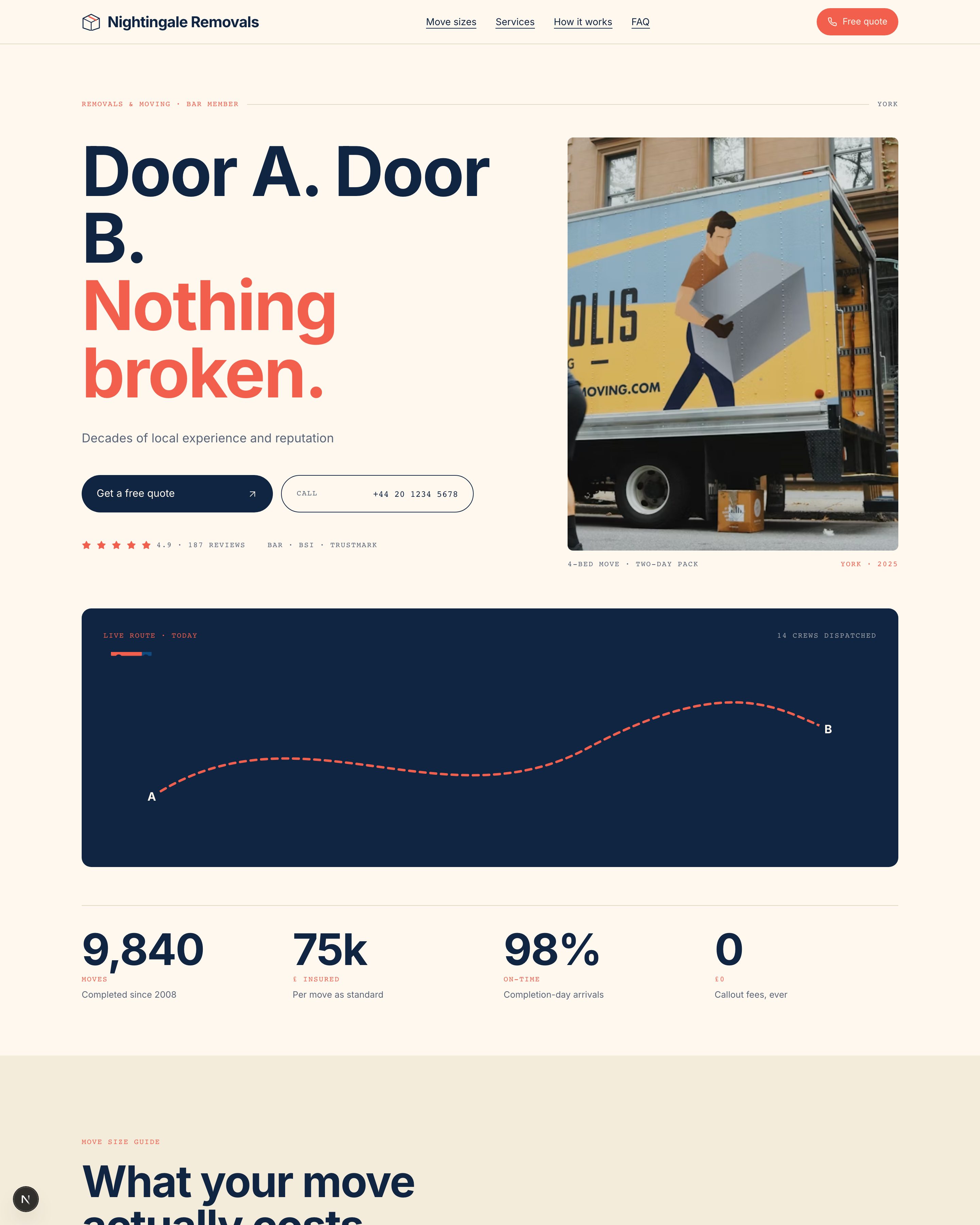 Removals & Moving template preview